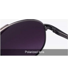 Aviator Women's Stainless Steel Frame Sunglasses Stylish Polarized Sunglasses - B - CJ18RX02A0N $84.98