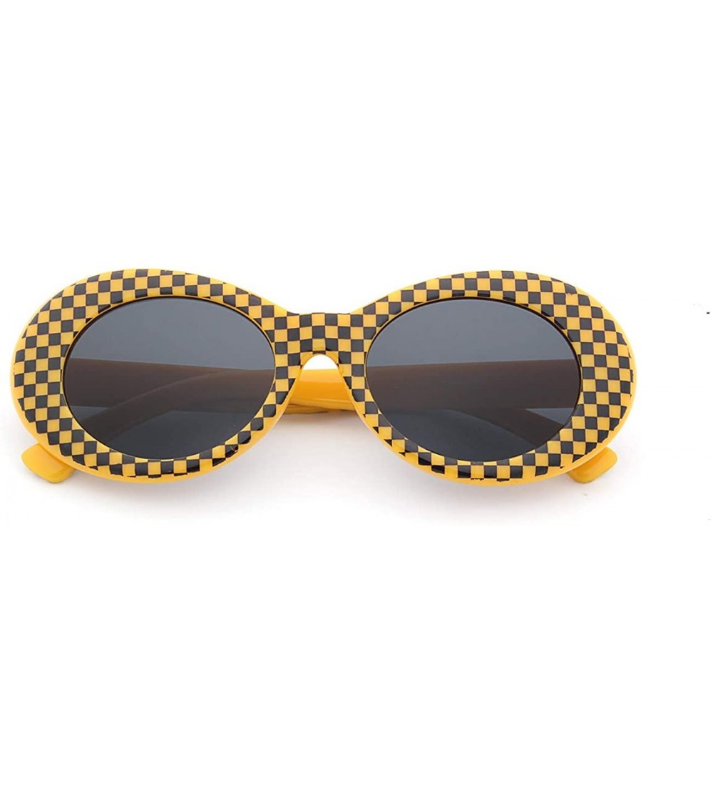 Round Oversized Colorful One Piece Square Sunglasses Flat Gradient Transparent Lenses Party Sun Glasses - CI18S9YSNSS $16.65