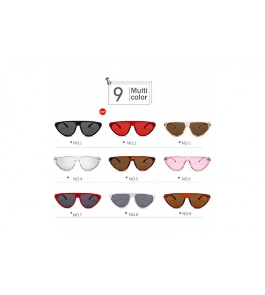 Round Sun Glasses for Woman Round Sunglasses Gossamer Candy Coloration Eyewear Casual Fashion Sunglasses (Color NO.4) - C8197...