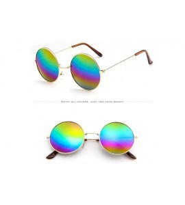 Goggle Women Vintage Glasses Unisex Fashion Circle Frame Sunglasses Eyewear - F - CE18Q69GW64 $16.74