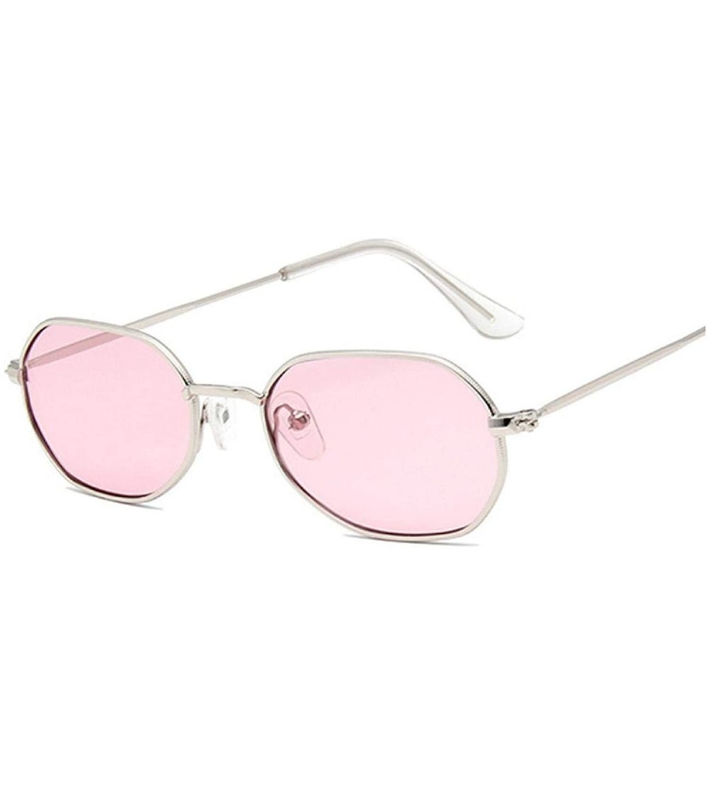 Semi-rimless Vintage Small Octagon Sunglasses Women Ladies Fashion Shade Brand Designer Square Metal Frame Sun Glasses - CZ19...