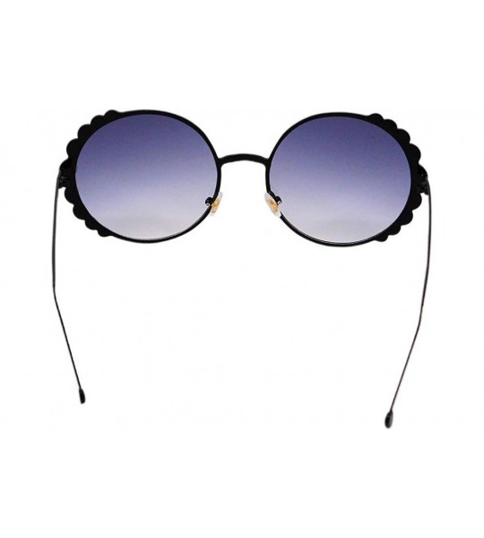 Rimless Stylish Round Pearl Decor Sunglasses UV Protection Metal Frame - Black Frame Gray Lens - CO18W5CG40L $26.51