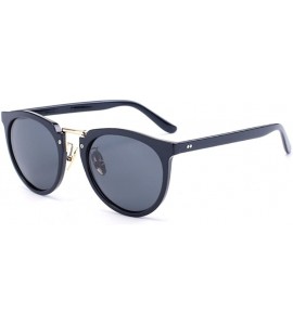 Wayfarer Round Sunglasses Large Frame Sunglasses Eyewear - Black - C512GZAE4FB $24.79