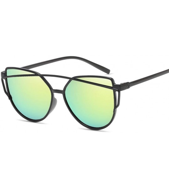 Cat Eye Fashion Sunglasses Glasses Coating - Blue - C0197WD4ZEN $44.91