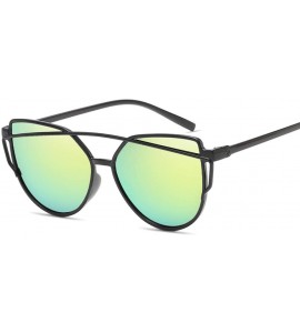 Cat Eye Fashion Sunglasses Glasses Coating - Blue - C0197WD4ZEN $44.91