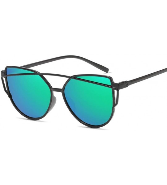 Cat Eye Fashion Sunglasses Glasses Coating - Blue - C0197WD4ZEN $44.91