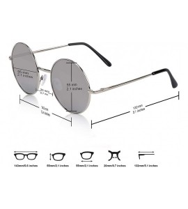 Square Big Round Sunglasses Retro Circle Tinted Lens Glasses UV400 Protection - 1 Red - CF180TX25WT $21.88