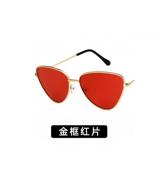 Semi-rimless Fashion Ladies Retro Cat Eye Women Sunglasses Tinted Color Lens Metal Big Frame Popular Classic Sun Glasses - 3 ...