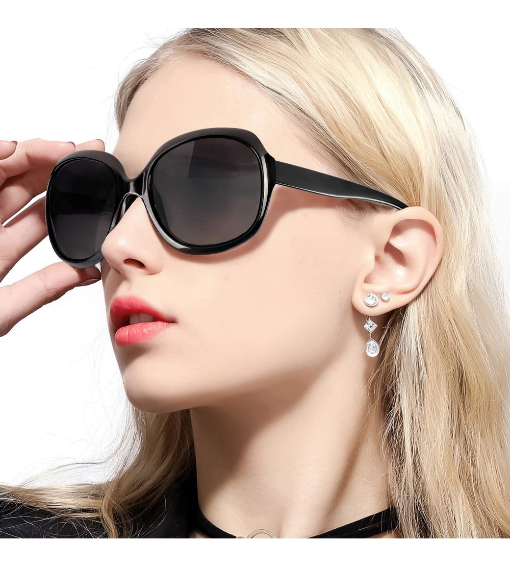 Oversized Oversized Sunglasses for Women - Extra Large Frame Polarized UV400 Lens Classic Fashion Sun Eye Glasses - C818LH45E...