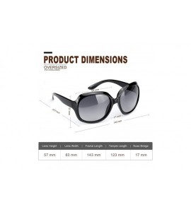 Oversized Oversized Sunglasses for Women - Extra Large Frame Polarized UV400 Lens Classic Fashion Sun Eye Glasses - C818LH45E...