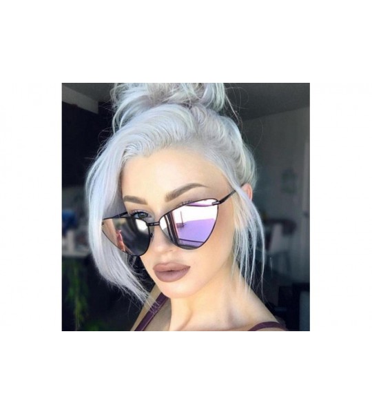 Cat Eye Women's Sunglasses-Vintage Sunglasses Cat Eye Shades Frame UV Sun Glasses - F - CP18E49NUZZ $18.62