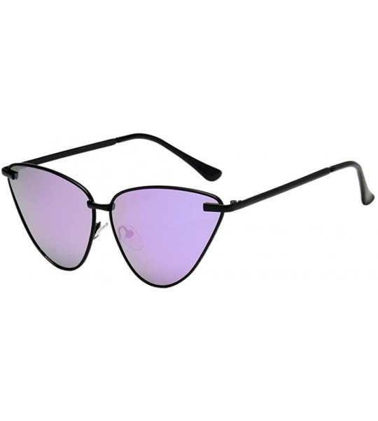 Cat Eye Women's Sunglasses-Vintage Sunglasses Cat Eye Shades Frame UV Sun Glasses - F - CP18E49NUZZ $18.62