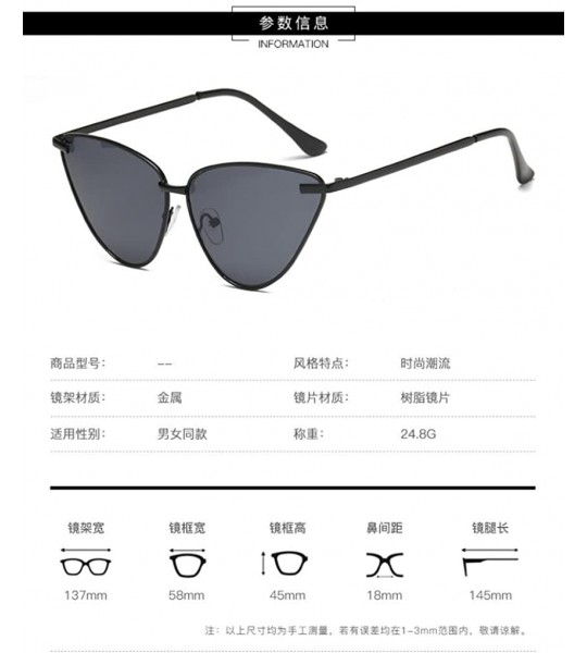 Cat Eye Women's Sunglasses-Vintage Sunglasses Cat Eye Shades Frame UV Sun Glasses - F - CP18E49NUZZ $18.62