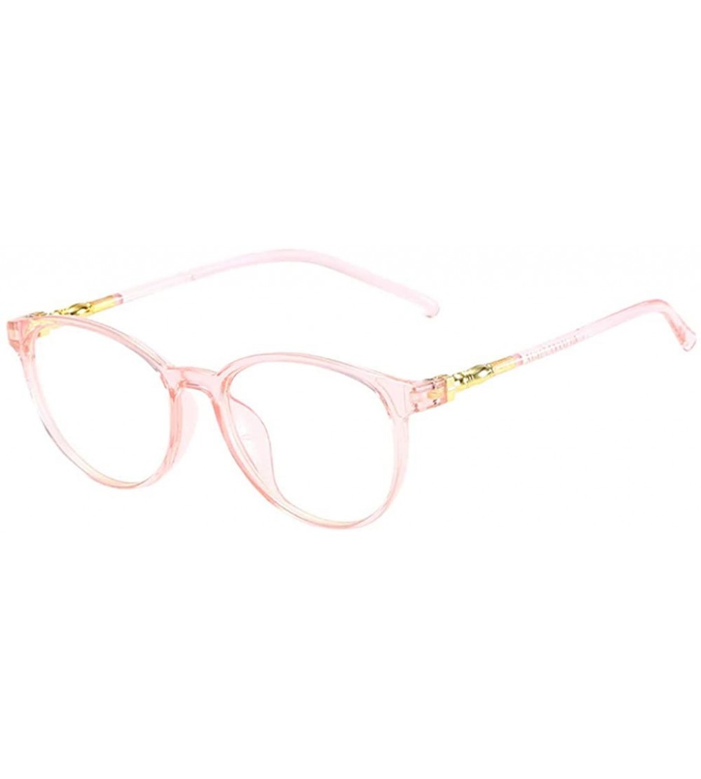 Square Unisex Stylish Square Eyeglasses Fashion Glasses Clear Lens Eyewear - Pink - CI18UD42IX0 $19.78