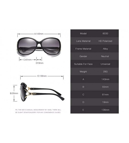 Aviator Polarizing glasses European and American sunglasses ladies'Sunglasses - C - CD18QQDG6E4 $55.14