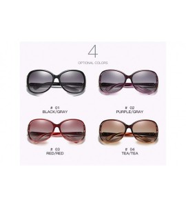 Aviator Polarizing glasses European and American sunglasses ladies'Sunglasses - C - CD18QQDG6E4 $55.14