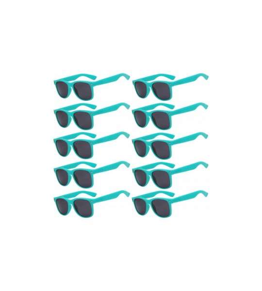 Aviator Vintage Retro Eyeglasses Sunglasses Smoke Lens 10 Pack Colored Colors Frame - Turquoise_10_pairs - CE1273DJ86Z $32.20