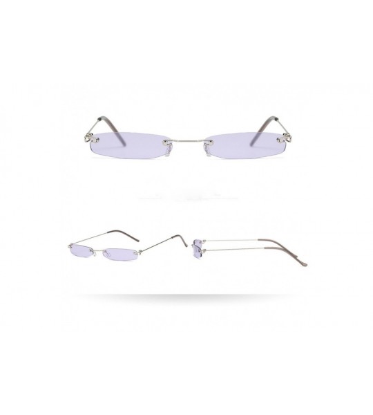 Rectangular Vintage Sunglasses Small Rectangular Frame Eyewear for Women and Men - C - C718THQZXRK $19.79