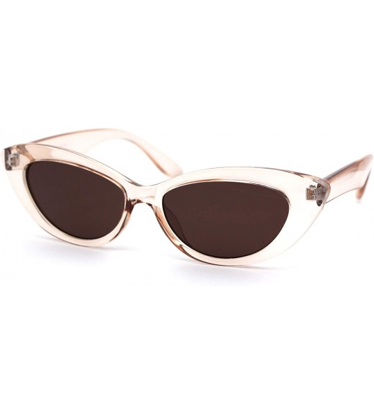 Cat Eye Womens Mod Thick Plastic Cat Eye Gothic Sunglasses - Beige Brown - CA18X2YKWW4 $19.58