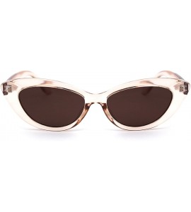 Cat Eye Womens Mod Thick Plastic Cat Eye Gothic Sunglasses - Beige Brown - CA18X2YKWW4 $19.58