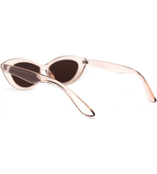 Cat Eye Womens Mod Thick Plastic Cat Eye Gothic Sunglasses - Beige Brown - CA18X2YKWW4 $19.58