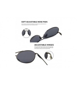 Aviator Premium Military Style Classic Aviator Sunglasses with Spring Hinges - Gunmetal Frame Grey Lens - C818QRQ6D99 $30.12