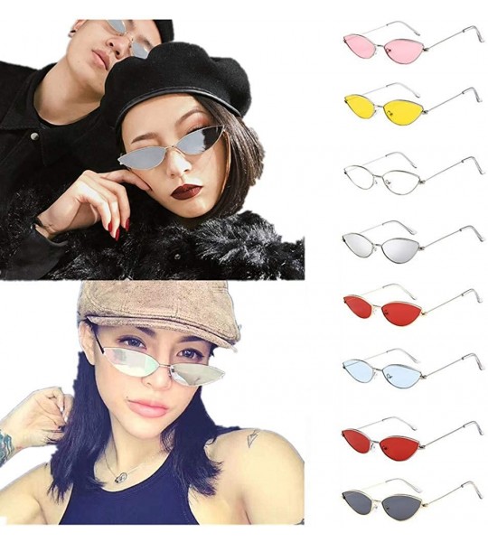 Cat Eye Sunglasses Classic Vintage Eyeglasses Designer - E - CB19647CCXM $14.40