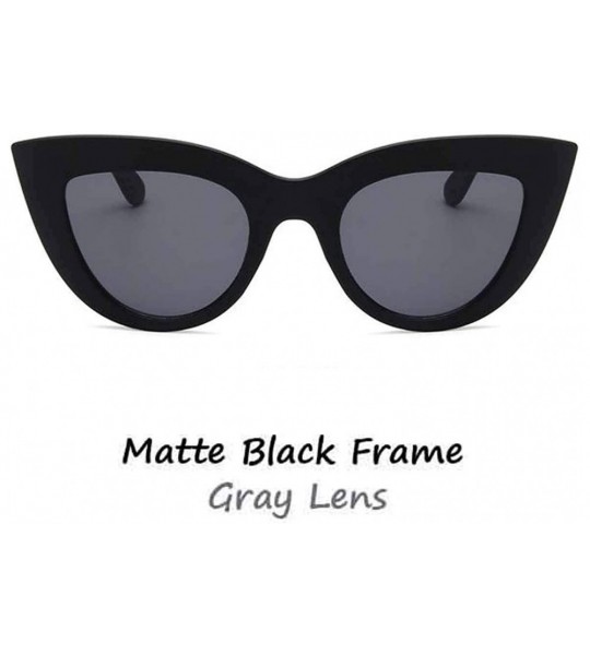 Cat Eye Cat Eye Sunglasses for Women with Colorful Choices - Matte Black - C018OZH2AX2 $19.24