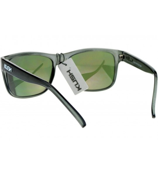 Square KUSH Unisex Sunglasses Slate Gray Square Frame Mirror Lens UV 400 - Gray (Orange Mirror) - CR186SS9TH9 $18.67