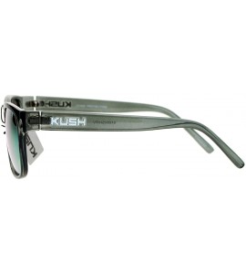 Square KUSH Unisex Sunglasses Slate Gray Square Frame Mirror Lens UV 400 - Gray (Orange Mirror) - CR186SS9TH9 $18.67