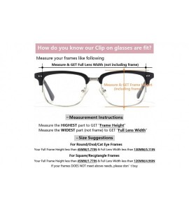 Rimless Polarized Clip On Sunglasses for Women Over Prescription Glasses Oversized - C6190L032U4 $30.12