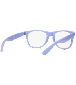 Square Horn-Rimmed Clear Sunglasses - Lilac - CS12NUP3XD6 $16.54