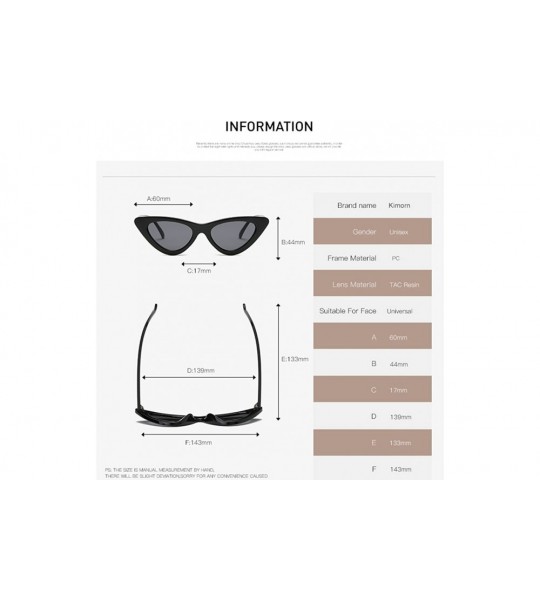 Round Cat Eye Sunglasses Women Clout Goggles Kurt Cobain Retro Sun Glasses K0566 - CJ18AH4Z9RH $19.70