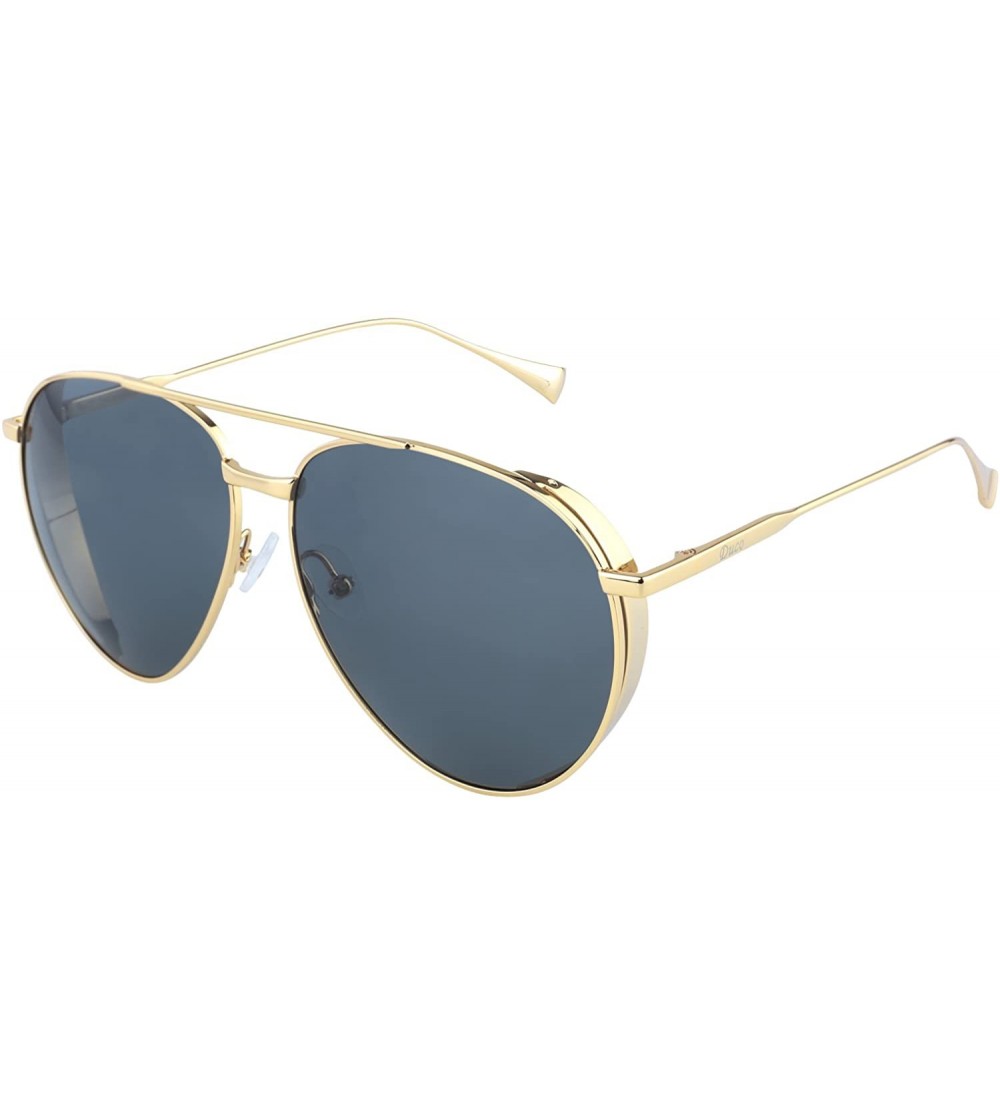 Oversized Classic Vintage Style Polarized Sunglasses For Women UV Protection W003 - Gold - CC1800L9OY0 $34.74