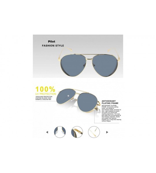 Oversized Classic Vintage Style Polarized Sunglasses For Women UV Protection W003 - Gold - CC1800L9OY0 $34.74