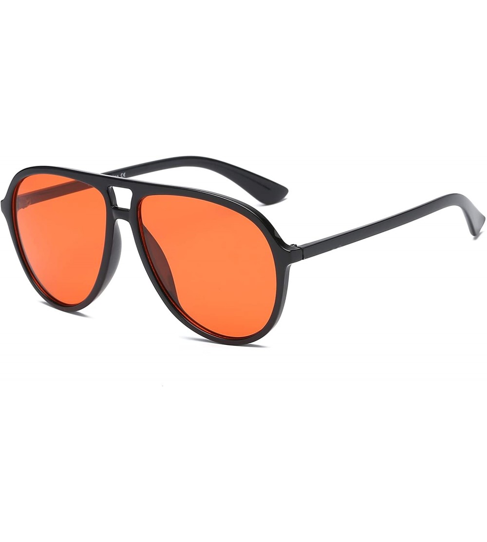 Oversized Modern Fashion Aviator Sunglasses for Men and Women UV400 Protection - Red - CS18IGGW4US $19.48