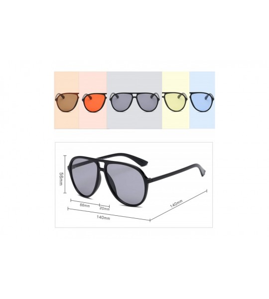 Oversized Modern Fashion Aviator Sunglasses for Men and Women UV400 Protection - Red - CS18IGGW4US $19.48