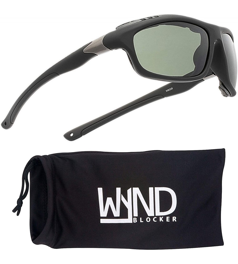 Wrap Airdam Sunglasses Motorcycle Riding- Driving- Fishing- Boating Wrap - Black - Verdant - C1196MURHIC $37.27
