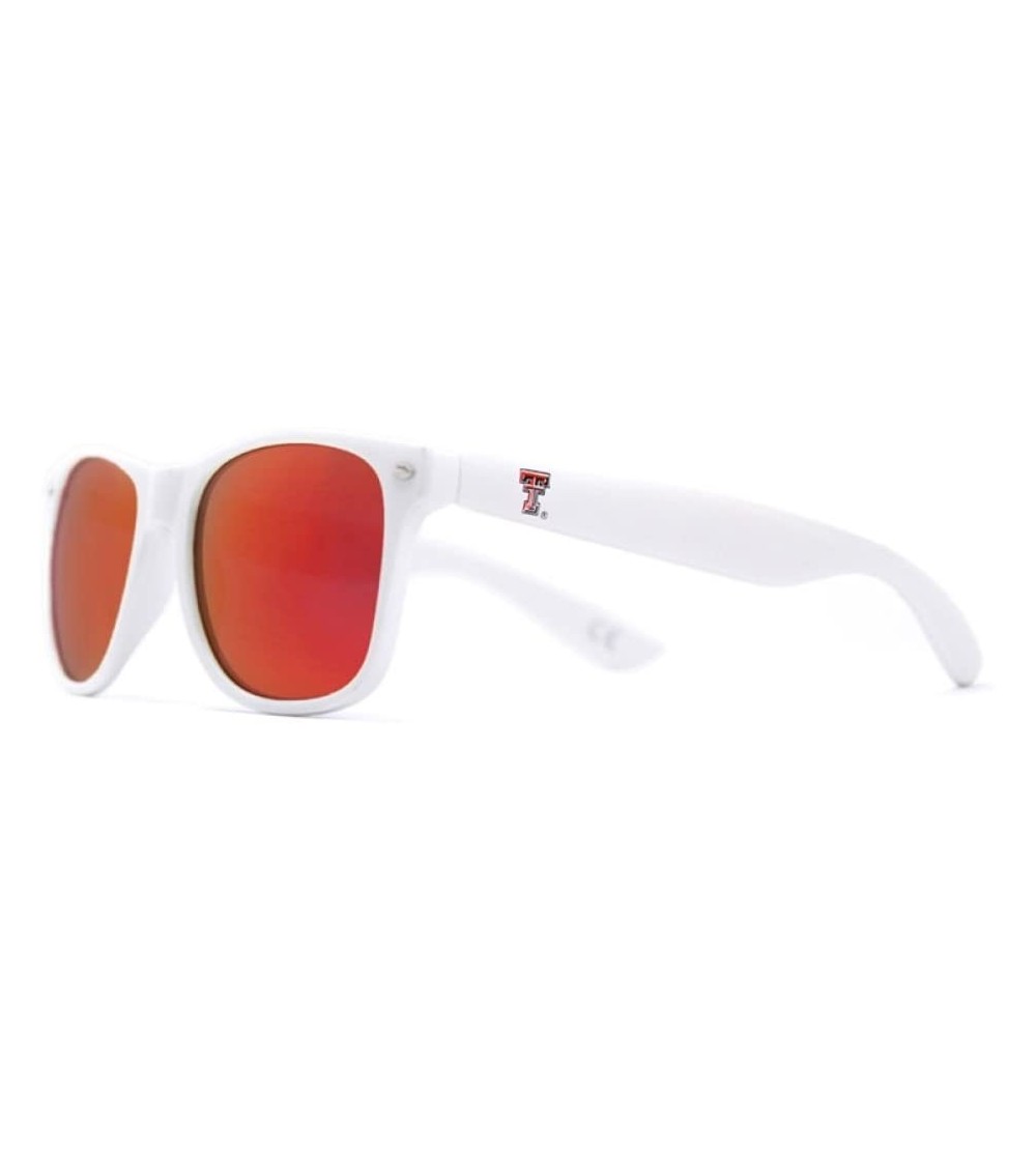 Sport NCAA Texas Tech Red Raiders TEXTECH-5 White Frame - Red Lenses Sunglasses - One Size - White - CH119UYJ357 $37.64