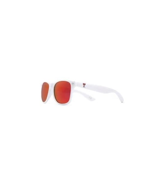 Sport NCAA Texas Tech Red Raiders TEXTECH-5 White Frame - Red Lenses Sunglasses - One Size - White - CH119UYJ357 $37.64