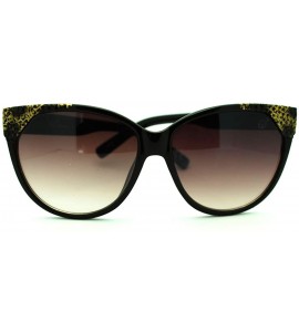 Butterfly High Fashion Sunglasses Womens Round Butterfly Frame Designer Quality - Black Gold - CS11E9RWNXT $22.75