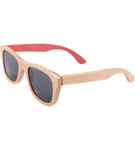 Wayfarer Polarized Wooden Sunglasses Skateboard Wood Summer Glasses UV400 Protection Outdoor Sports Sunglasses-SG68004 - CI18...