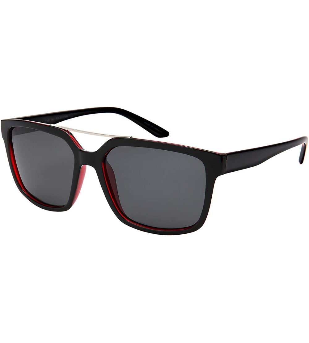 Wayfarer Square Polarized Sunglasses for Women Men Fishing Sunglass Geometric 1305TT-P - C718MD62QG6 $19.73