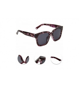 Wayfarer Designer Oversized vintage classic Women Men Sunglasses Glasses 1212 - Purple Leopard - CK12MZ91OVY $50.28