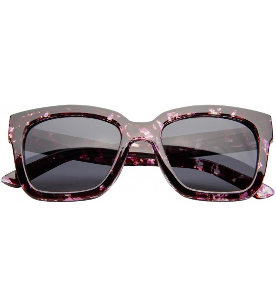 Wayfarer Designer Oversized vintage classic Women Men Sunglasses Glasses 1212 - Purple Leopard - CK12MZ91OVY $50.28