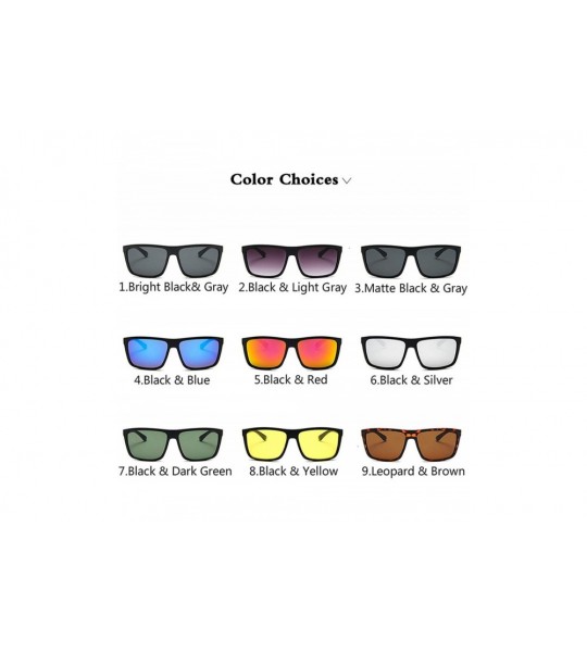 Square Men Rectangle Sunglasses Square Driving Sun Glasses Mirror Shades Eyewear Oculos De Sol UV400 Gafas - CT197A360LU $50.31