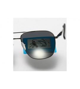 Rectangular Oversized Square Pilot Polarized Sunglasses for Men Driving UV400 Protection - Metal Blue - C518O4A67G5 $25.95