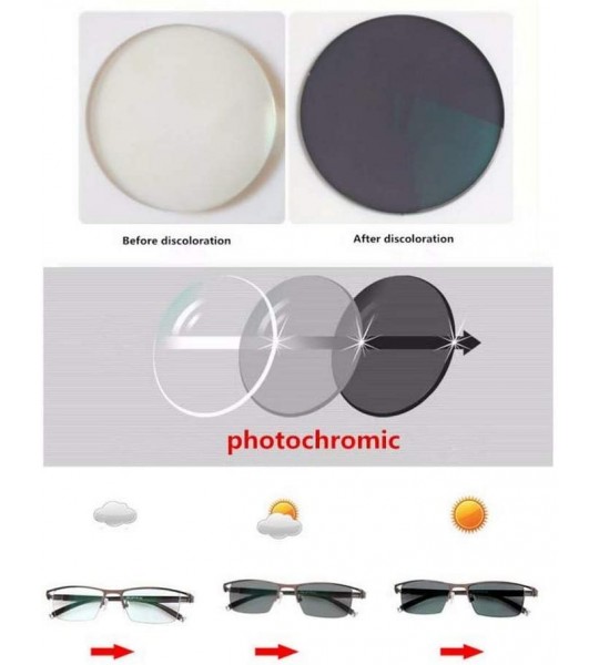 Round Fashion Photochromic Sunglasses Reading Glasses - Black Silver - C618R30HOZC $38.22