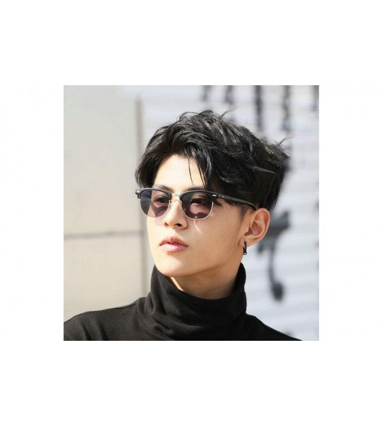 Round Fashion Photochromic Sunglasses Reading Glasses - Black Silver - C618R30HOZC $38.22