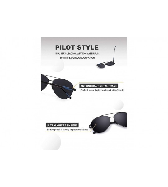 Oversized Classic Military Style Pilot Polarized Sunglasses Spring Hinges Al-Mg for mens womens MOS1 - CW18NEXYESQ $30.51